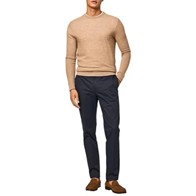 Bild av Hackett London Mäns perfekta Tencel Chino byxor, marinblå, 29W/32L, Marinblått Xsp, 29W x 32L