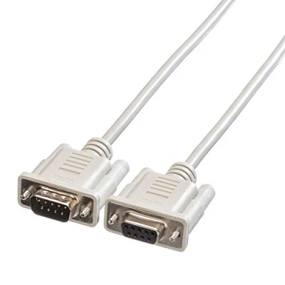 Bild av ROLINE RS232 kabeluttag Crossover kabel Anslut två datorer grå 3 m