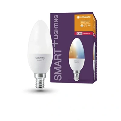 Bild av LEDVANCE Smart+ lampa med ZigBee teknik, 5W, 40W ersättning, E14 sockel, ljusfärg justerbar vit, 470lm, förpackning 1