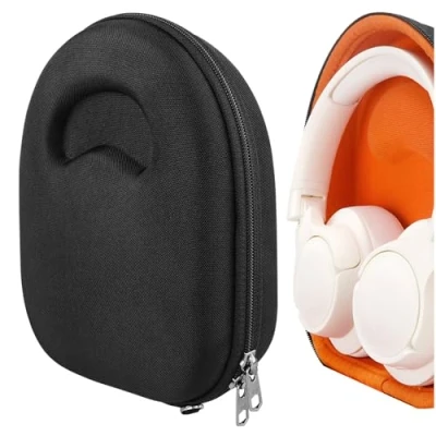 Bild av Geekria Shield hörlurar fodral kompatibelt med JBL TUNE 770NC, 760NC, 750NC, 720BT, Live 770NC fodral, ersättning hårt skal resväska kabelförvaring (svart)