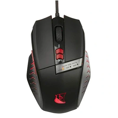 Bild av Konix Drakkar Souris Runemaster Gaming Mouse (Black/Red) Gamingmus Optisk / gyroskopiska 7 knappar Svart med rött ljus