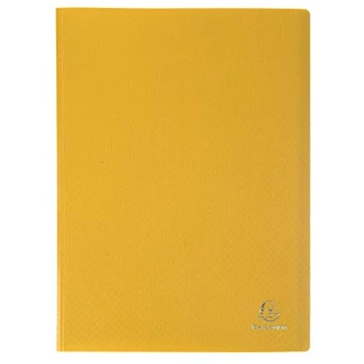 Bild av Exacompta Ref 8559E 1 OPAK dokumentmapp 50 antireflexfickor med korn 100 vyer för A4 format mått 24 x 32 cm mjukt omslag i polypropen färg gul