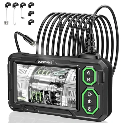 Bild av Pancellent Industriell endoskopinspektionskamera, 10,9 cm IPS avloppskamera med vattentät ormkamera IP67 1920p 8 LED lampor, halvstyv kabel 5 m