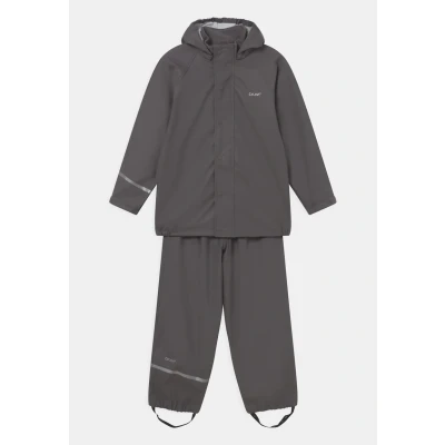 Bild av Celavi Basic Rainwear Solid SET Unisex Regnjacka för barn, Storlek: 98, Grey