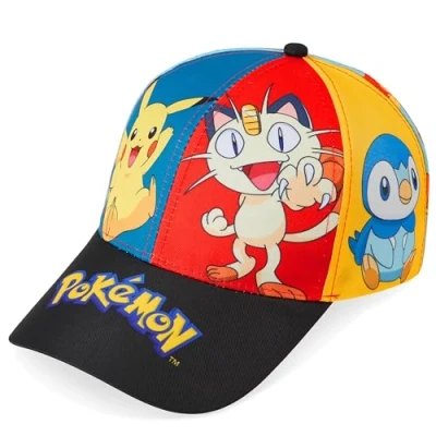 Bild av Pokemon Baseballmössa solglasögon pojkar flickor hink hatt för barn unisex pikachu justerbar remmar sommartillbehör solhatt snapback presenter, En storlek, Multi Character Cap