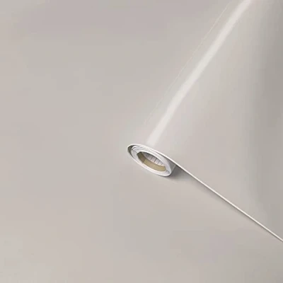 Bild av självhäftande film vanlig matt grädde dekorativ möbelfilm tapet film, PVC, utan ftalater, grädde, 67,5 cm x 2 m, 160 um (tjocklek: 0,16 mm), Venilia 53311