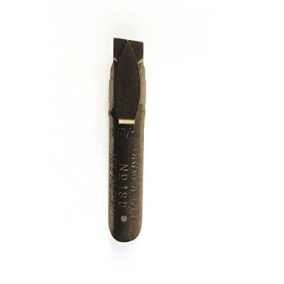 Bild av Brause Ref 18050B Bandzug 5 mm kalligrafispetsar (paket med 50) mejselspetsspets, perfekt för latinsk kalligrafi, solid metallkonstruktion, bläckbehållare på toppen