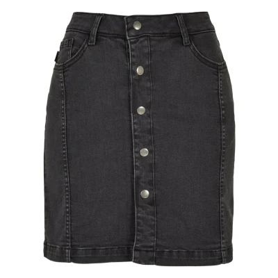 Bild av Urban Classics Stretch Button Minikjol, Storlek: 26, Black washed