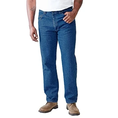 Bild av Wrangler Robust slitage för män normal passform stretchjeans, Stengods, 44W X 32L
