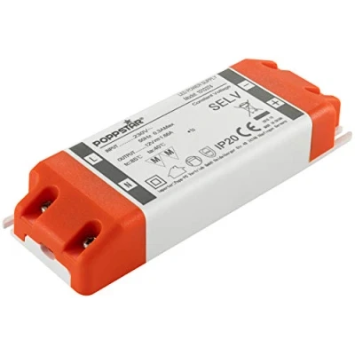 Bild av Poppstar LED transformator 230 V AC /12V DC 1,66A för LEDS 0,2 W till 20 Watt