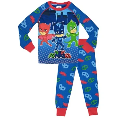 Bild av PJ Masks Pyjamas Åtsittande Pojk Catboy Owlette Gekko Bomulls för Barn 122
