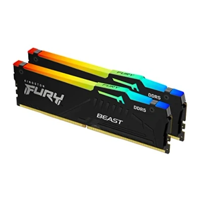 Bild av Kingston Fury Beast DDR5 RGB 64 GB (2 x 32 GB) 5600MT/s CL40 DIMM spelminne för fast dator kit KF556C40BBAK2