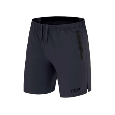 Bild av TCA Herr Elite Tech Lätta tränings och löparshorts med dragkedjefickor Mörkgrå, XXL