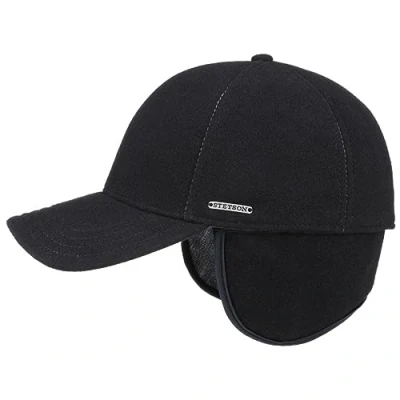 Bild av Stetson Svart Earflap Keps Baseball Cap Wool/Cashmere Black @ Hatstore
