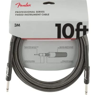 Bild av Fender Professional Series Instrument Cable 10 ft STR/STR Grå tweed