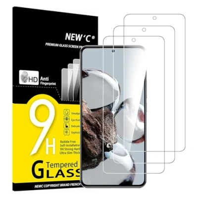 Bild av NEW&#039;C 3 Pack, skärmskydd i glas för Xiaomi 12T,Xiaomi 12T Pro, bubbelfri, 9H hårdhet, 0,33 mm ultratransparent, ultrabeständigt härdat