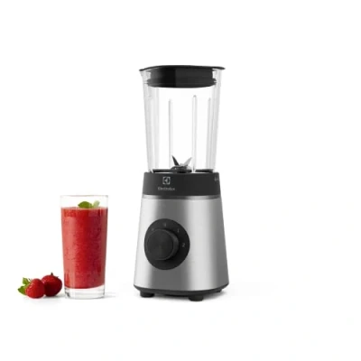 Bild av Electrolux Blender Create 4 E4CB1 6ST, Glaskanna, Inkl. 3 Take away flaskor &amp; Malningstillsats, Två hastigheter, Pulsfunktion, Kompakt liten, 600 ml, 350 W, Rostfritt stål