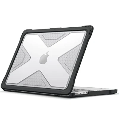 Bild av Fintie Fodral kompatibelt med MacBook Pro 14 tum (2023/2021 Release) M2/M1 modell A2779 / A2442 slitstarkt robust hårt skal TPU stötfångare passar retinaskärm, klar