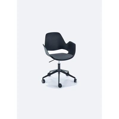 Bild av HOUE FALK Armchair Matstol Five star base / With &quot;Dark Grey&quot; padded seat H:83 x D:53 W:58,5 cm