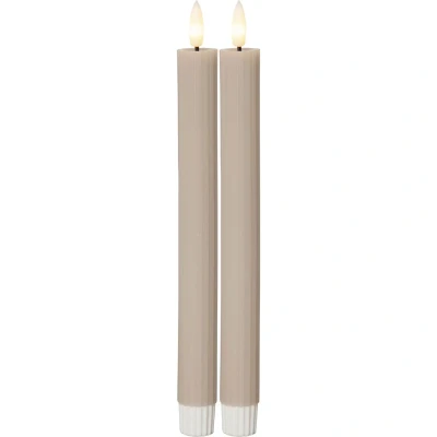 Bild av STAR TRADING LED ljus Flamme Stripe, beige, 25 cm vax batteri set om 2