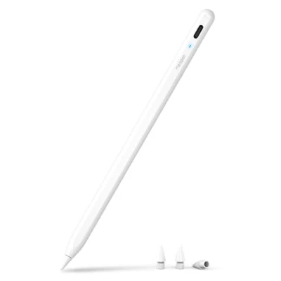 Bild av Metapen Stylus Penna A8 för Apple iPad 2018 2025, 2X Snabbladdning, Lutningskänslighet, Pixelnogrannhet Pencil 11/10/9/8/7/6, Pro 12,9 inch/11 inch/13 inch M4, Air 3/4/5/M2/M3, Mini 6/5 Vit