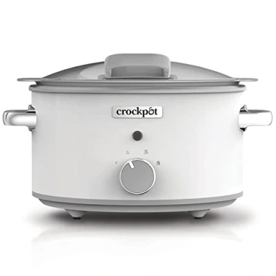 Bild av Crockpot långsam spis med reptålig DuraCeramic non stick beläggning varmhållningsfunktion 4 l (34 personer) Vit [CSC038X]