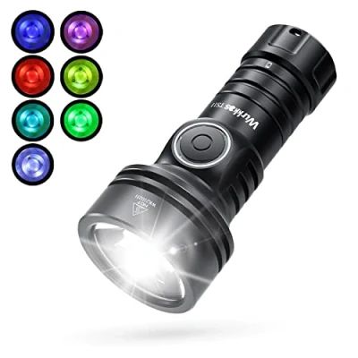 Bild av Wurkkos TS11 mini ficklampa LED, 2000 lumen små ficklampor SFT40 LED med RGB Auxiliary, max Throw 616M utomhus USB C uppladdningsbar 18350 TIR objektiv, BLF Anduril 2.0 UI