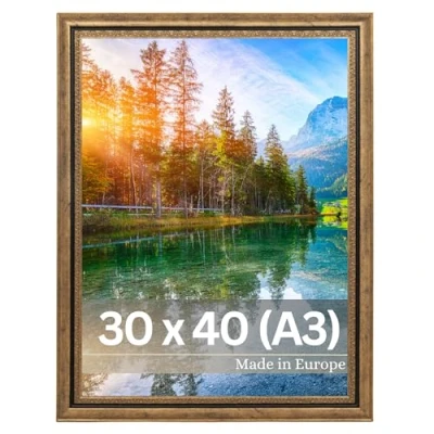 Bild av Victor Fotoram &quot;Boho&quot; Guld i 30x40 cm Bar: 30x16mm Vintage Dekorativ Rustik A3 Hus På Landet