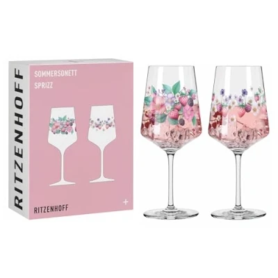 Bild av RITZENHOFF 6011004 aperitifglas 500 ml set om 2 serie sommarsonett stycken med bärmotiv Made in Germany
