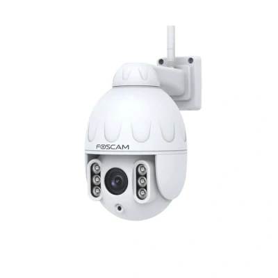 Bild av Foscam SD4 4 MP dubbelband WLAN PTZ Dome övervakningskamera med vägs optisk zoom och mörkerseende upp till 50 meter, identifiering av personer, rörelser ljud, vit