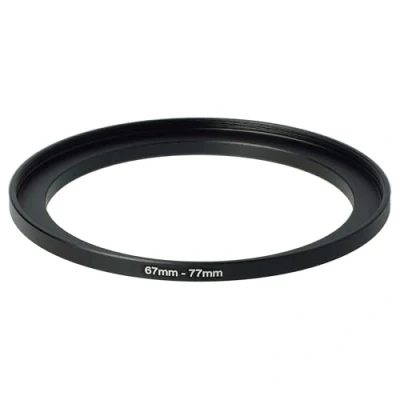 Bild av vhbw Steg up ringadapter på 67 mm till 77 för kameralins filteradapter, metall, svart