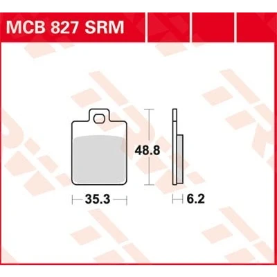 Bild av TRW Sinter Maxi Scooter MCB827SRM Jeu de plaquettes frein