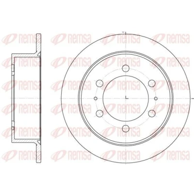 Bild av REMSA 6784.00 Disque de frein Essieu arrière 299, 299 10,4 6 plein SSANGYONG: Rexton / 2, Rodius I, Korando II SUV, DAEWOO: Musso