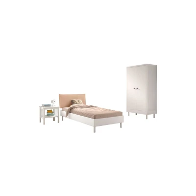 Bild av Vipack Säng Erik 90x200 Cm Med Sängbord Vit