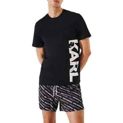 Bild av KARL Lagerfeld Vertical LOGO Pyjamasöverdel, Storlek: Large, Black