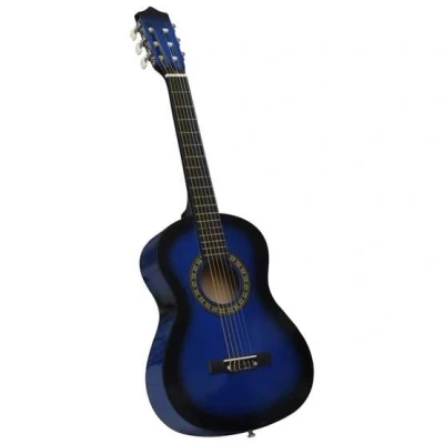 Bild av VidaXl Gitarr För Nybörjare Och Barn Klassisk Blå 1/2 34&quot;