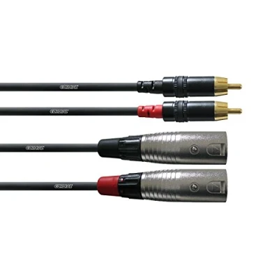 Bild av Cordial CFU 1,5 MC Audio Adapterkabel [2x XLR hankontakt 2x RCA hane] 1.50 m Svart