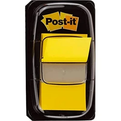 Bild av Post it I680 5 index 1 dispenser à 50 självhäftande remsor (25,4 x 43,2 mm) gul, (1 pack)