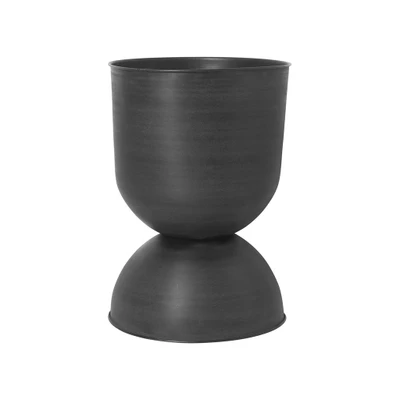 Bild av ferm LIVING Hourglass blomkruka, svart, Ø 50 cm, vändbar