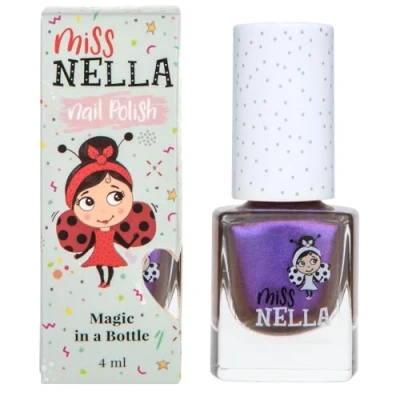 Bild av Miss Nella Galactic Unicorn Speciellt metallisk lila nagellack för barn, vattenbaserat och luktfritt som enkelt går att skala bort.