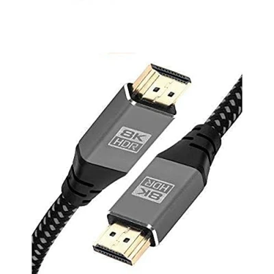 Bild av IBRA 2.1 HDMI kabel 8K ultrahög hastighet 48 Gbps bly stöder @ 60 HZ, 4K 120 4320 p, kompatibel med Fire TV, 3D stöd, Ethernet funktion, UHD, Xbox PlayStation PS3 PS4 PC etc 3M