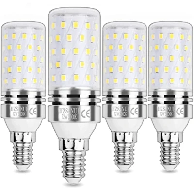 Bild av HZSANUE E14 LED Majs Glödlampor 12W, 3000K Varm Vit, 1350LM, Små Edison Skruv Glödlampor, 100W Motsvarande Glödande, 4 pack