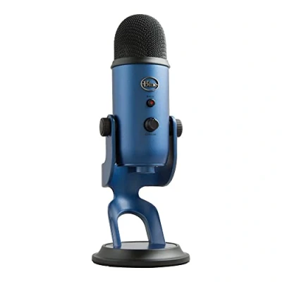 Bild av Blue Yeti USB mikrofon för inspelning, streaming, gaming och podcasting på PC Mac, kondensatormikrofon med VO!CE effekter, justerbart stativ, Plug and Play Blå