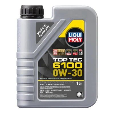 Bild av Liqui Moly Top Tec 6100 0W 30 1I Huile moteur 20777 BMW: 7, 1 5 portes, 3 Berline, PEUGEOT: 206 3/5 207 307 portes