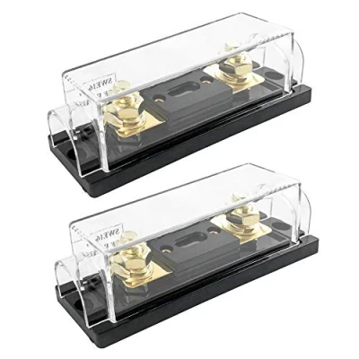 Bild av QWORK 250Amp ANL pläterad säkring, 0/2/4 mätare med säkringshållare, svart, 2 st