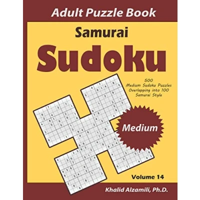 Bild av Samurai Sudoku Adult Puzzle Book: 500 Medium Puzzles Overlapping into 100 Style: 14