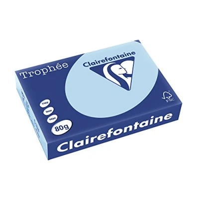 Bild av Clairefontaine kopieringspapper Tropheé pastell/1798C DIN A4 isblå 80 g/kvm ungefär 500