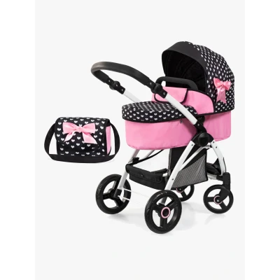 Bild av Bayer Design 17560AA Dockvagn med väska, justerbart handtag, rörliga framhjul, kan göras om till buggy, integrerad korg