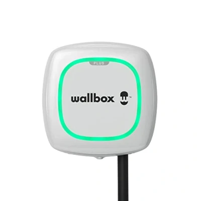 Bild av Wallbox Pulsar Plus Elbilsladdare (7,4 kW effekt, 5 meter kabel, typ 2 kontakt, Wifi, Bluetooth, OCPP, interiör/exteriör) Vit färg
