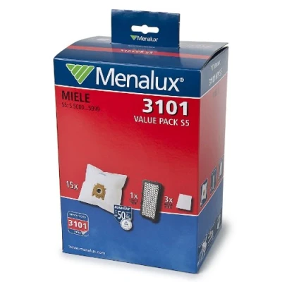Bild av Menalux 3101VP S5 värdepaket Miele 15 påsar hepafilter F 311 3 motorskyddsfilter, andra